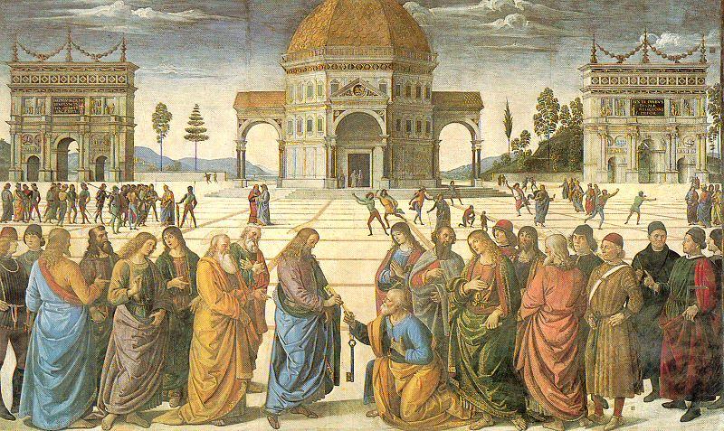 Christ Giving the Keys to St. Peter, PERUGINO, Pietro